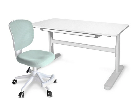 Комплект парта Ergokids Boston + кресло Ergokids Soft Air Lite (TH-210 Lite W + Y-240 Lite)