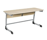 Стол ученический 2-местный с наклон. столешницей Дэми СУТ.73-01 Р (3-5 гр. роста)