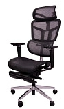 Офисное кресло Healthy Chair черное с подножкой фото