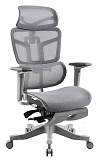 Офисное кресло Healthy Chair серое с подножкой фото