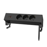 Блок розеток с креплением на зажим Ergostol Clip, 3хEURO, 2хUSB (A+С) фото