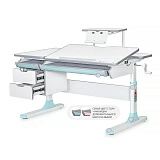 Детский стол Ergokids Hamilton Multicolor Lite с полкой (BD-680 WG/MC + S-50)
