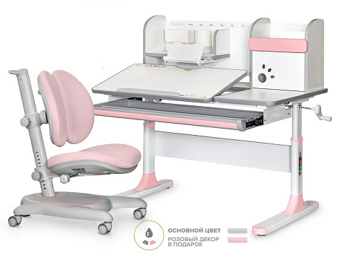 Детский комплект Mealux: стол Vancouver Multicolor + кресло Ortoback Duo (BD-620 W/MC + Y-510)