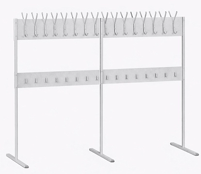 Вешалка напольная (гардеробная) на 32 крючка фото