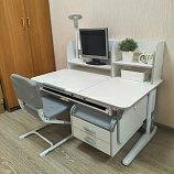 Комплект Дэми: парта СУТ-62 PRO с тумбой + стул СУТ.01-01 с чехлом (выставочный образец)