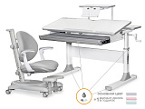Комплект Mealux: парта Edmonton Lite Multicolor с полкой + кресло Ortoback Plus (BD-610 W/MC + S-50 + Y-508 Plus)