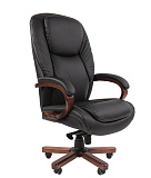 Офисное кресло Chairman 408 (натуральная кожа/экокожа) фото